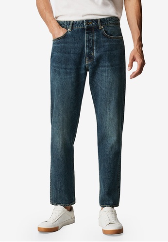 MANGO Man blue Vintage Straight-Fit Jeans 5F9D4AA445B561GS_1