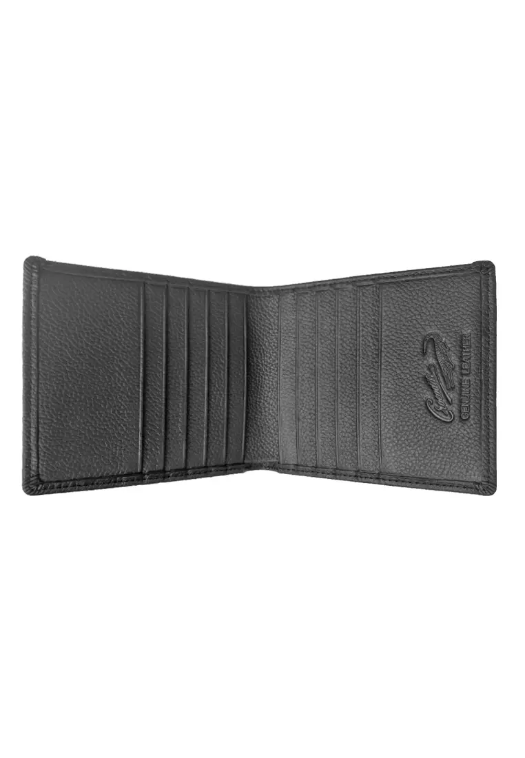 Crocodile 9062CY Dompet Pria Men Wallet Leather Kulit Original - Hitam