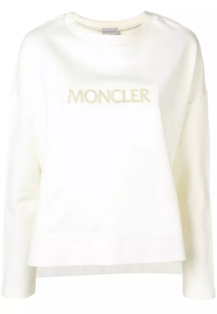 Moncler Logo Patch Sweatshirt in White