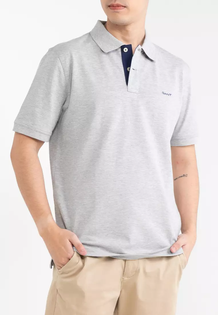 Contrast Pique Polo Shirt