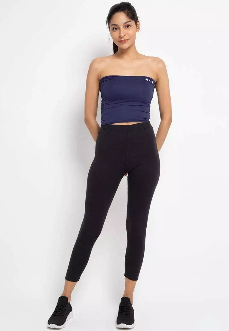 LTD66 Kemben Tube Top Panjang Navy Katakana