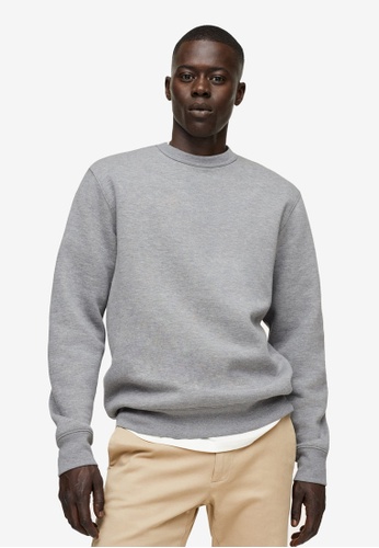 MANGO Man grey Plush Cotton Sweatshirt BDBFDAABFF38F7GS_1