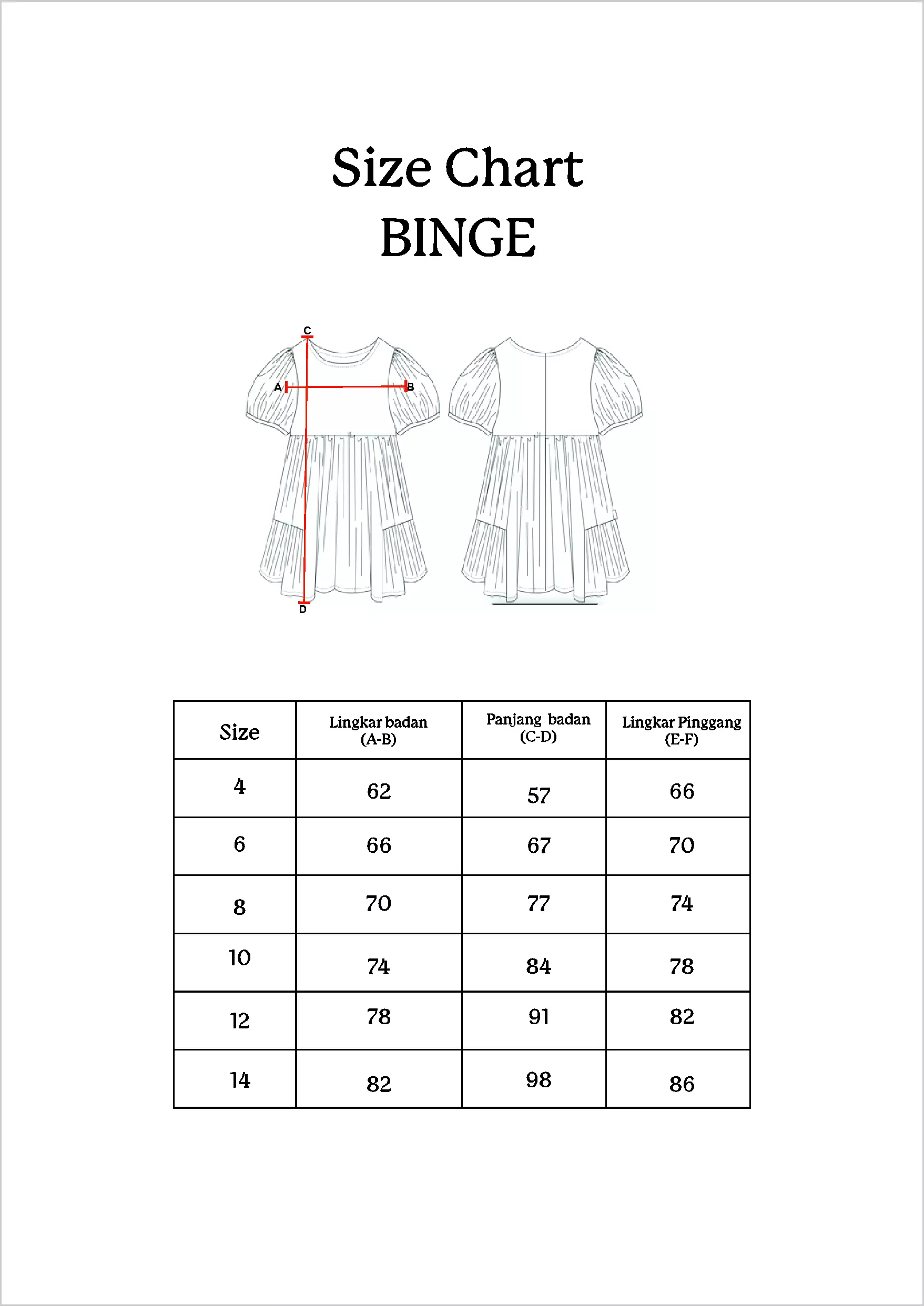 Pito Dito Girl Binge Dress Midi Anak Cream Motif Pita