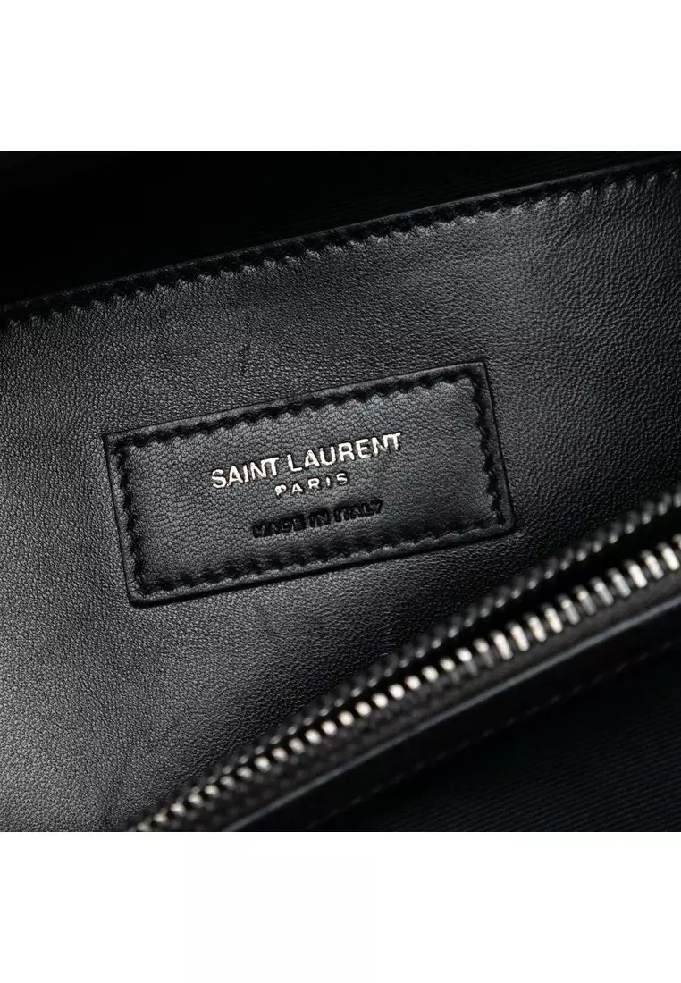 Pre-Loved Saint Laurent Medium Croc Embossed Calfskin Monogram West Hollywood Crossbody