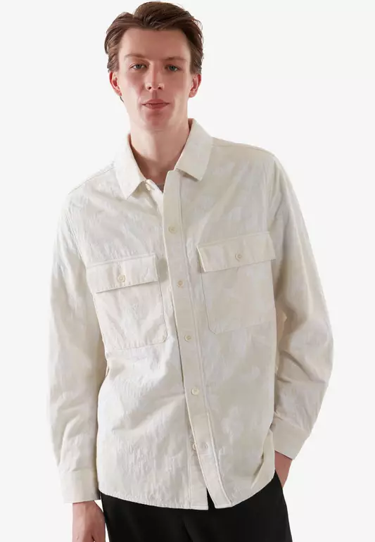 Relaxed-Fit Jacquard Overshirt
