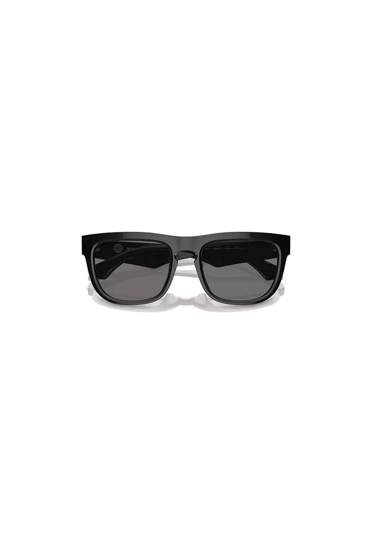 Top Black on Vintage Men's Square Frame Black Acetate Sunglasses - BE4431U