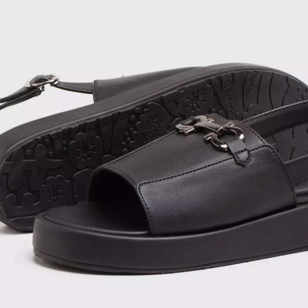 Adorable Projects - Epaulet Sandals Black