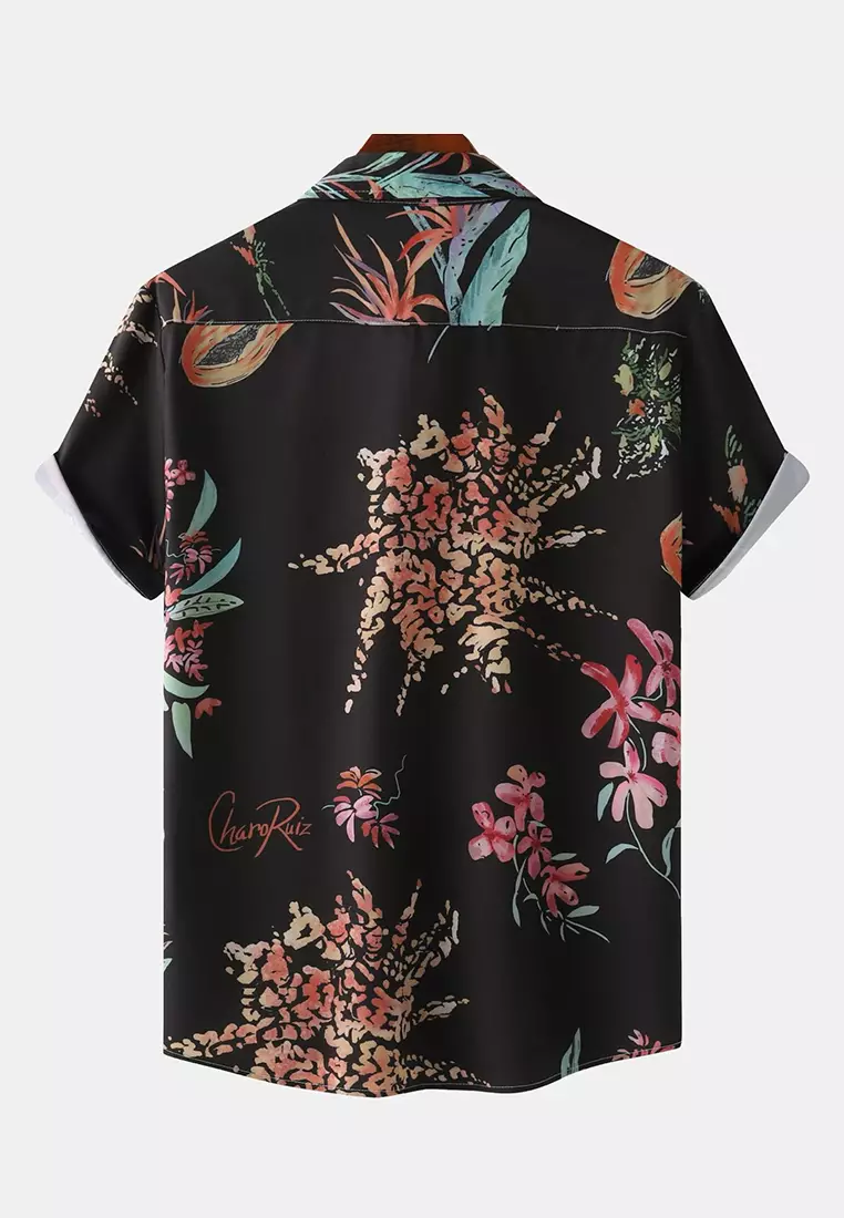 Hawaiian Print Short Sleeve Shirt YL-C315