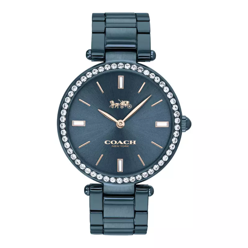 Jam Tangan Wanita Coach Park 14503423 Crystal Ladies Blue Dial Blue Stainless Steel Strap
