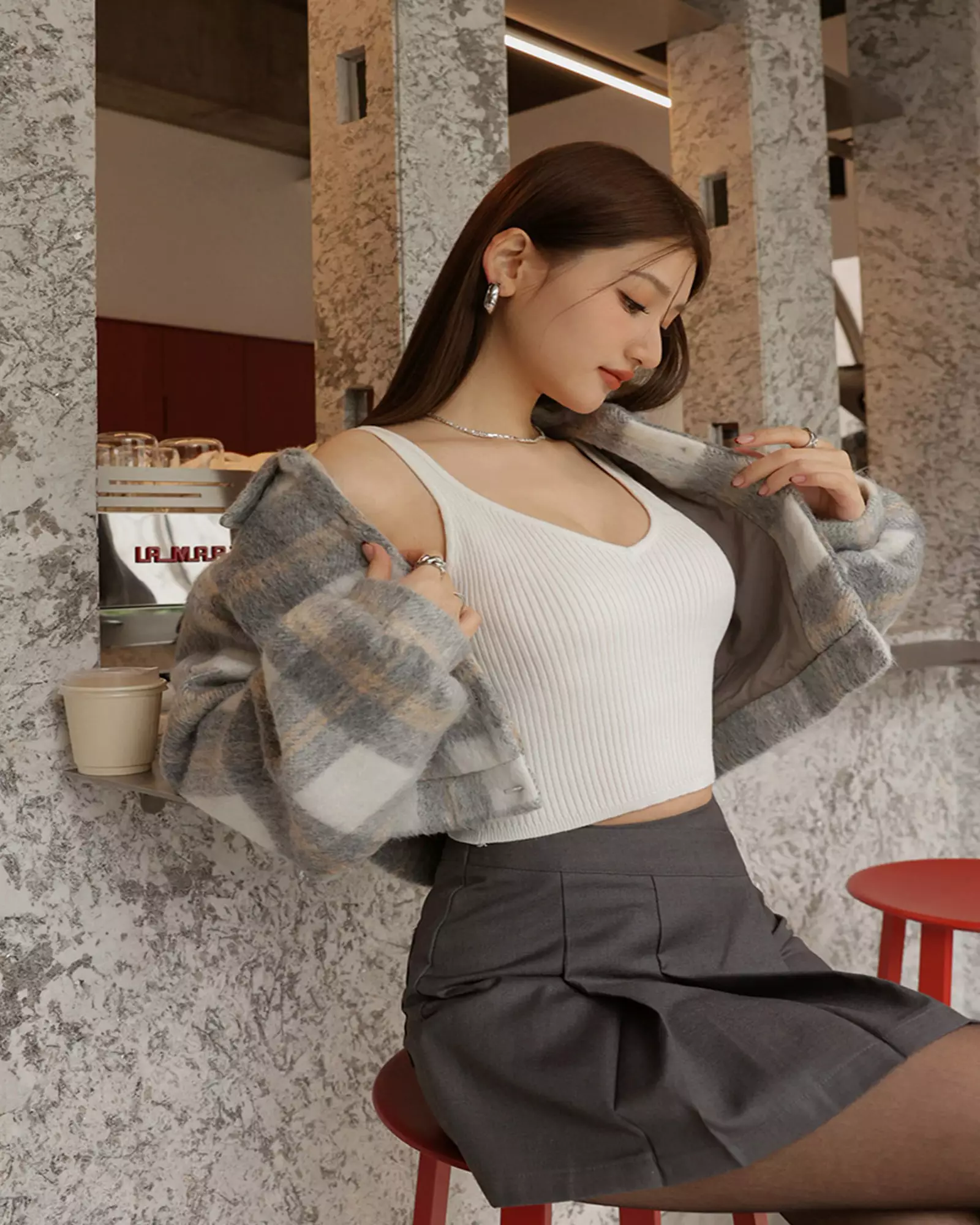 Cropped Knit Tank Top