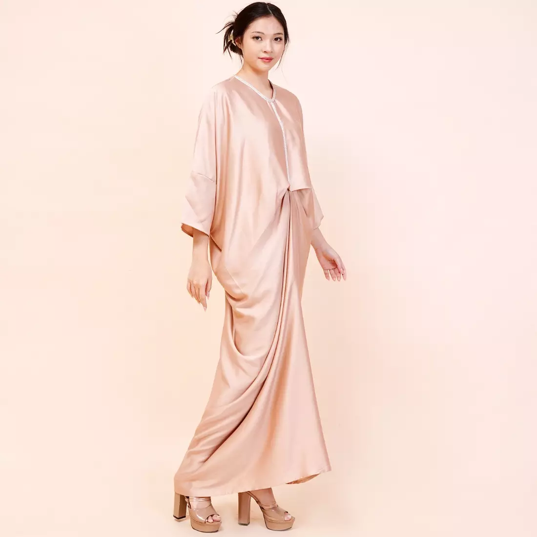 Shazia Caftan in Brown