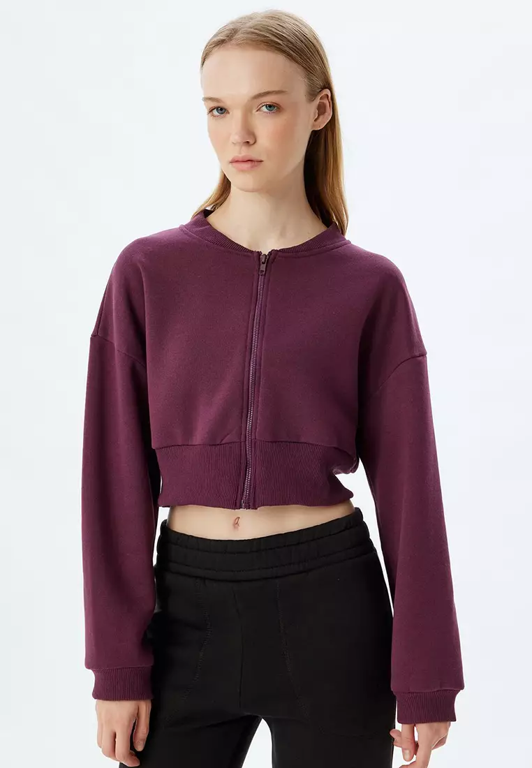 KOTON Crop Oversize Sweatshirt
