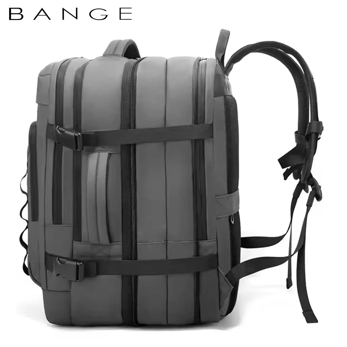 Bange BG3055 Tas Ransel Laptop Kerja Backpack Travel Pria Expandable-GREY