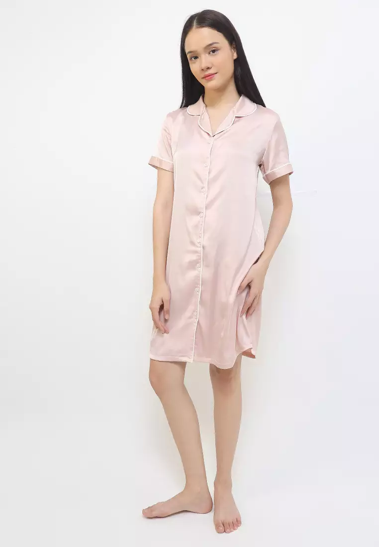 Daster Dress Baju Tidur Satin Silk Sleepwear