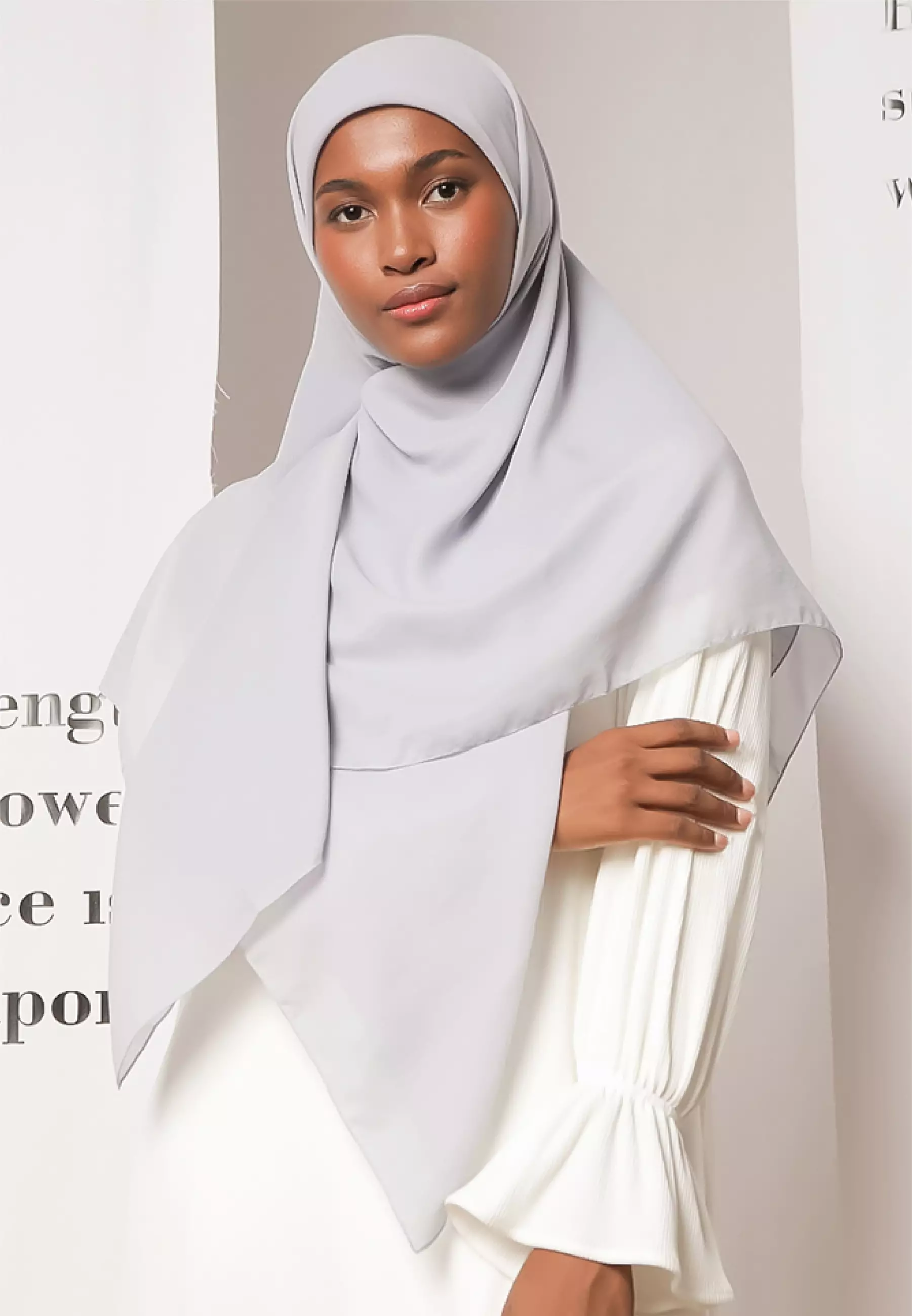 Polly Cotton Square Syari Soft Blue (Hijab Segiempat Bella Square)