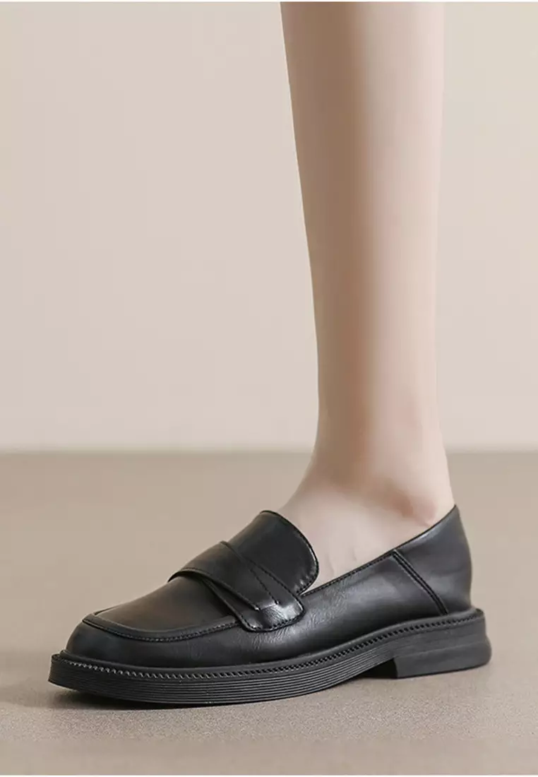 Micofiber Leather Platform Loafers WW919-2