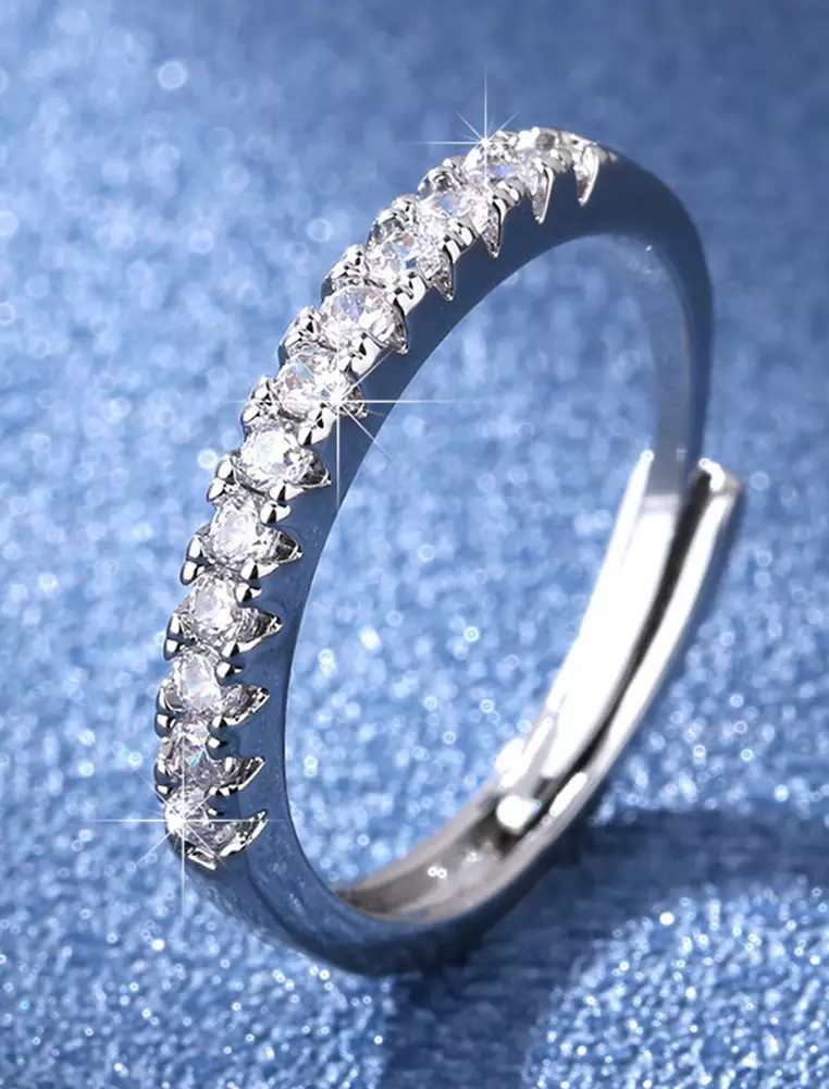 Cincin Wanita Adjustable Couple Persegi Aksesoris Elegan Cantik Jewelry Wanita korean style