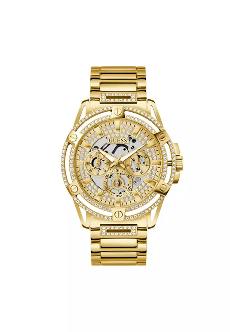 Buy Guess Watches GUESS KING MENS SPORT Gold Tone Case Champagne Dial ...