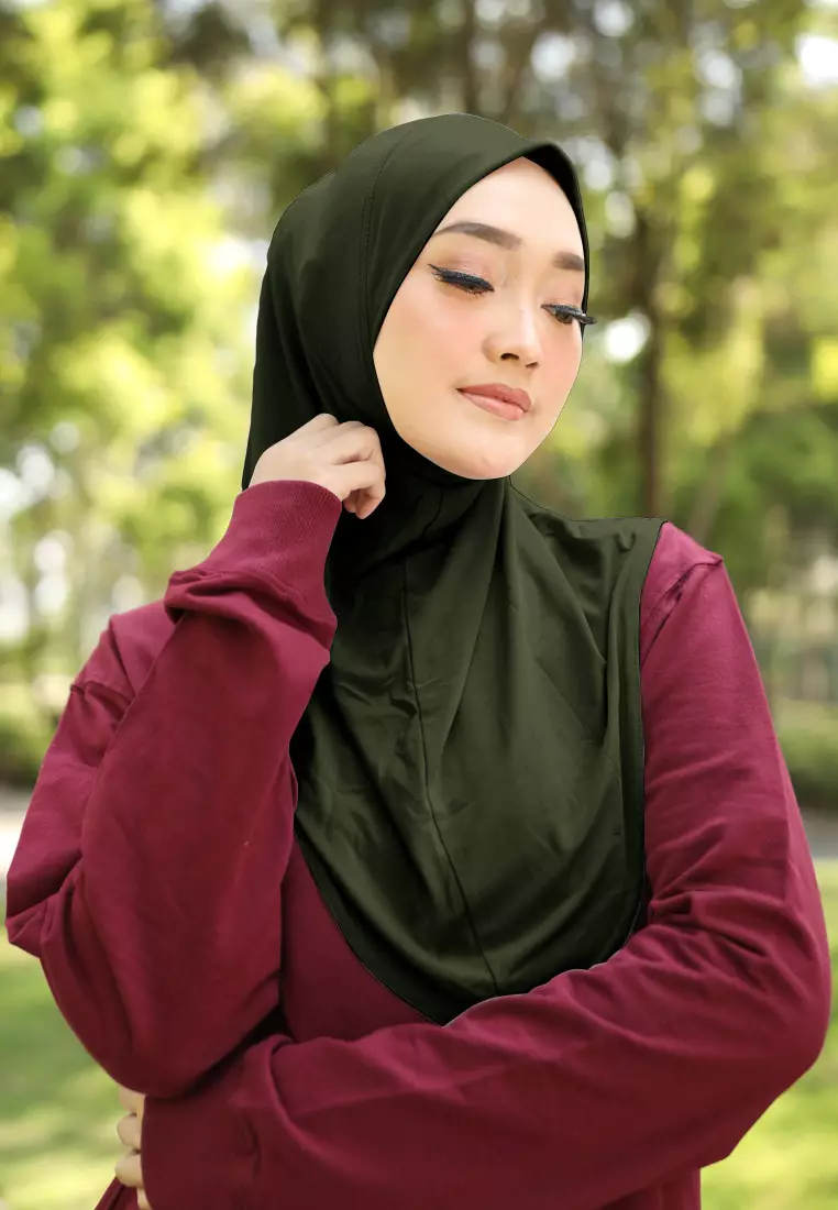 Cotton Bee - Safar Sport Bergo | Hijab Instan Olahraga - Seaweed