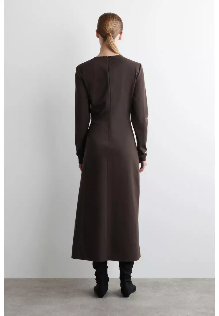 Buy COS TWIST-DETAIL LONG-SLEEVED DRESS 2026 Online | ZALORA