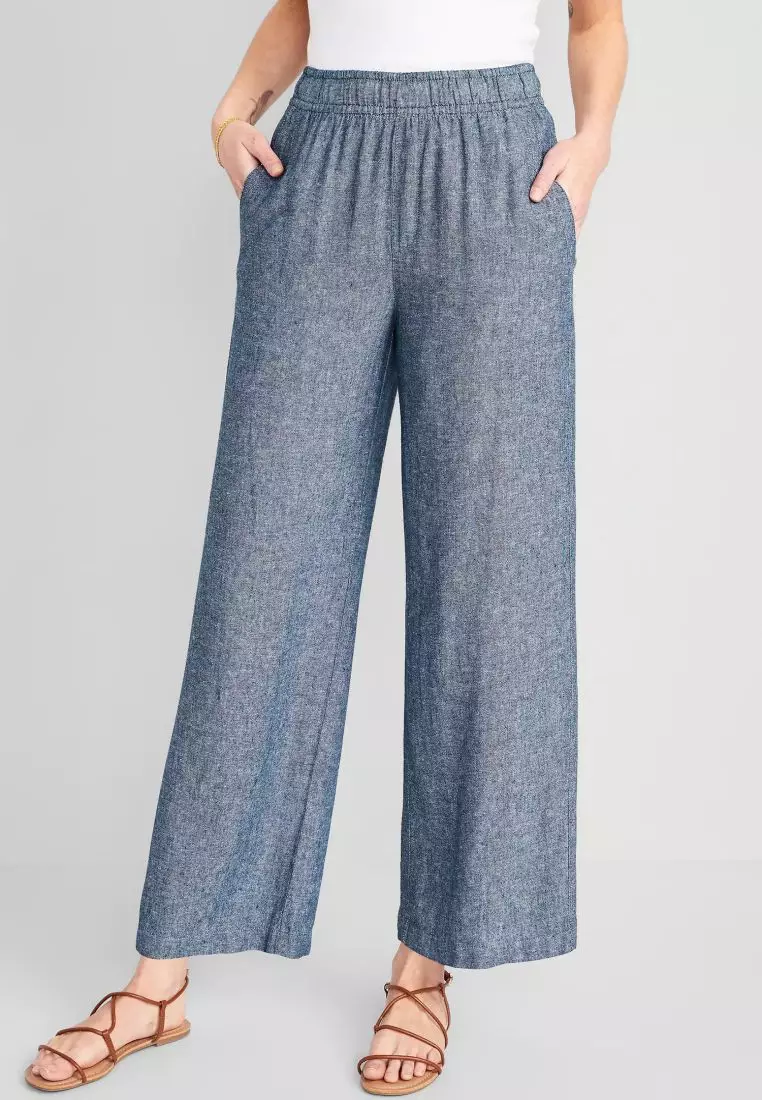Old Navy High-Waisted Belted Straight-Leg Pants Review