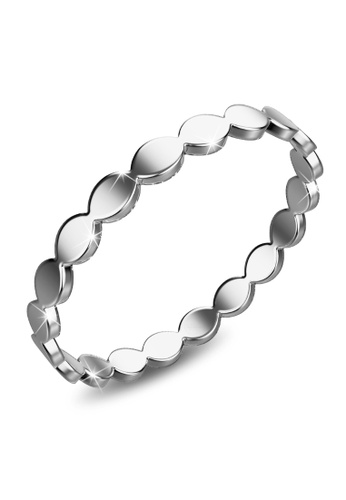 925 Signature silver 925 SIGNATURE Solid 925 Sterling Silver Bead Link Stacking Ring F2326ACFD177F3GS_1