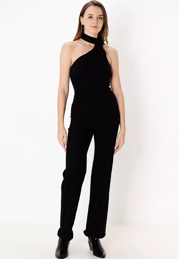 ZARA Halter Neck Long Jumpsuit 2025 Buy ZARA Online ZALORA