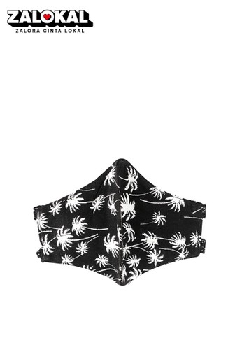 Aira Muslim Butik black Masker Tali Renda C2F69BEB94CB3FGS_1