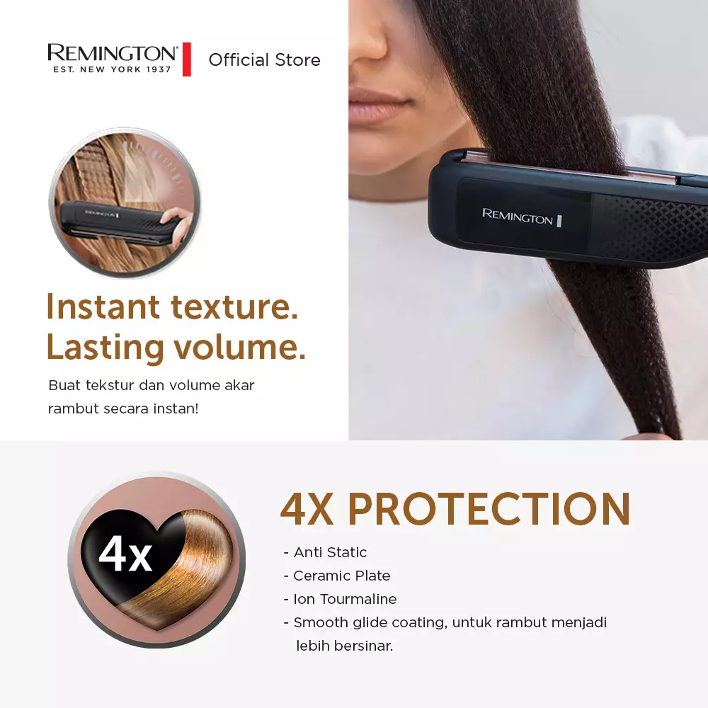 Remington Catokan Genteng Akar Rambut Ceramic Crimp 220 S3580