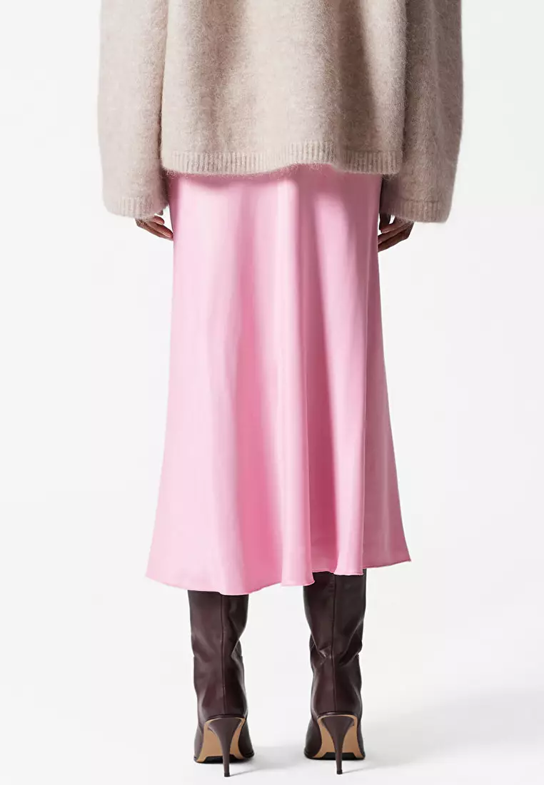 Satin Midi Skirt