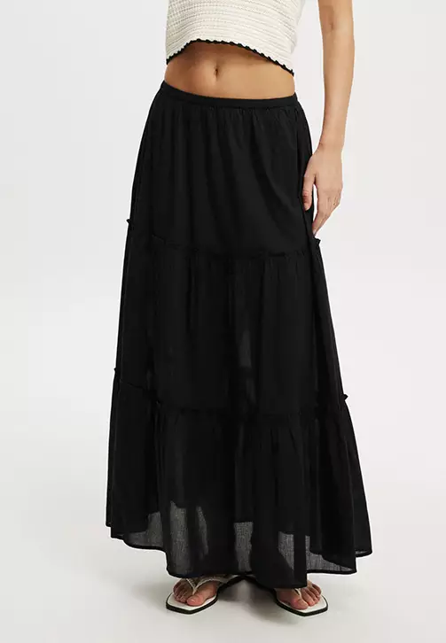 Buy Cotton On Tiered Frill Maxi Skirt 2025 Online | ZALORA