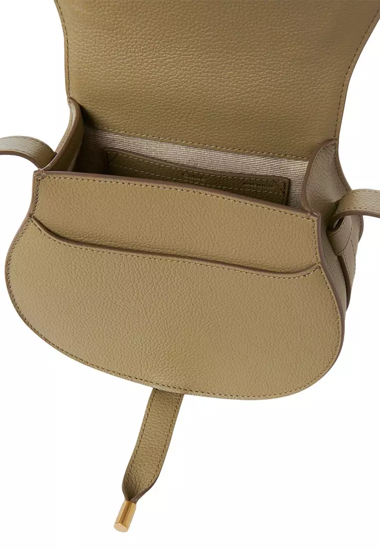 Small Marcie Saddle Crossbody Bag in Pottery Green