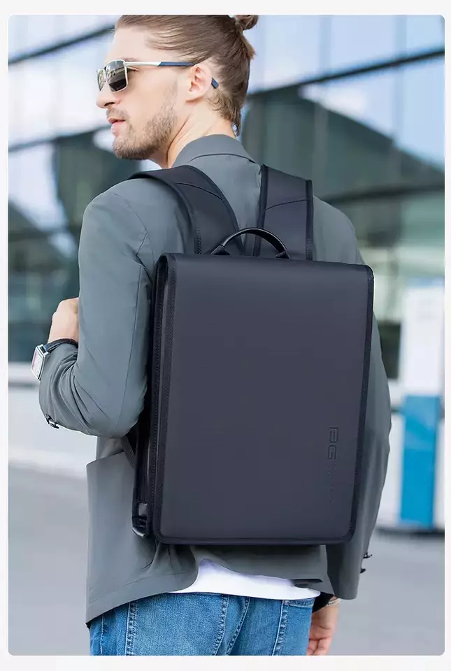 Bange BG7252 Tas Ransel Backpack Laptop Kerja pria 14 Inch - Black