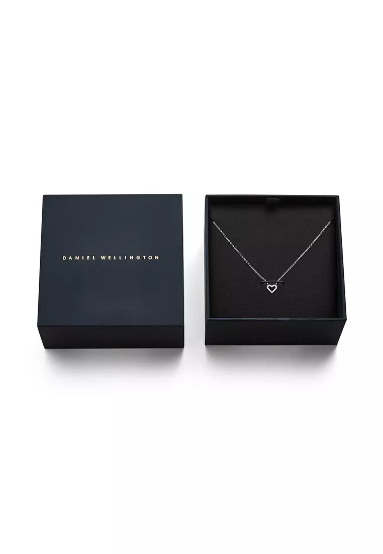 Mirelle Heart Necklace Silver Unisex Necklace for women and men stainless steel crystal Necklace DW Official Authentic Original