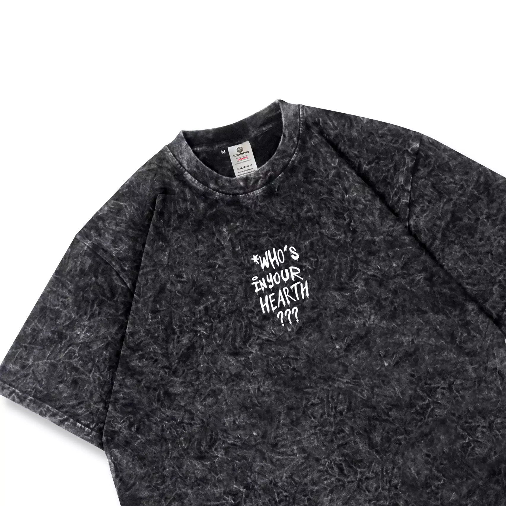 OOTDSUPPLY Oversized Marble Tshirt Who's l Oversize Pria & Wanita