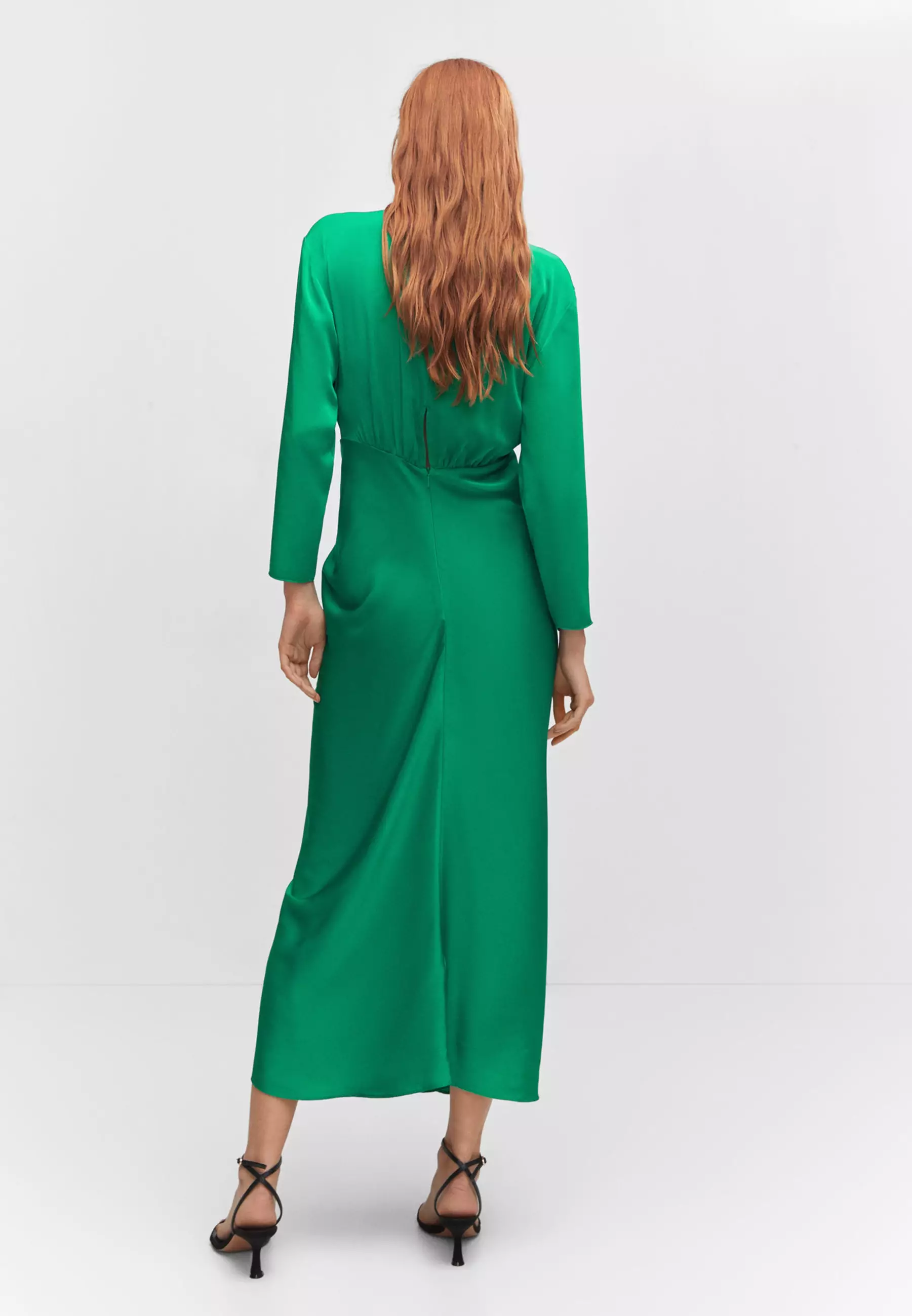 Buy Mango Satin Dress With Knot 2024 Online | ZALORA Philippines