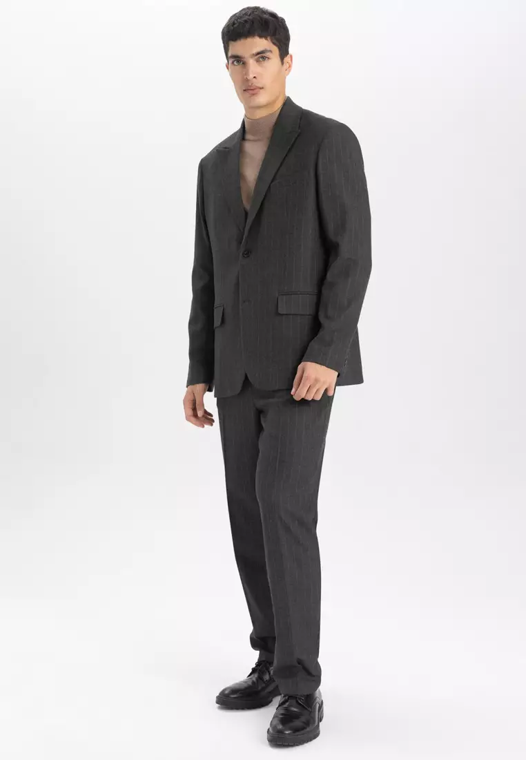 Pinstripe Suit Trousers