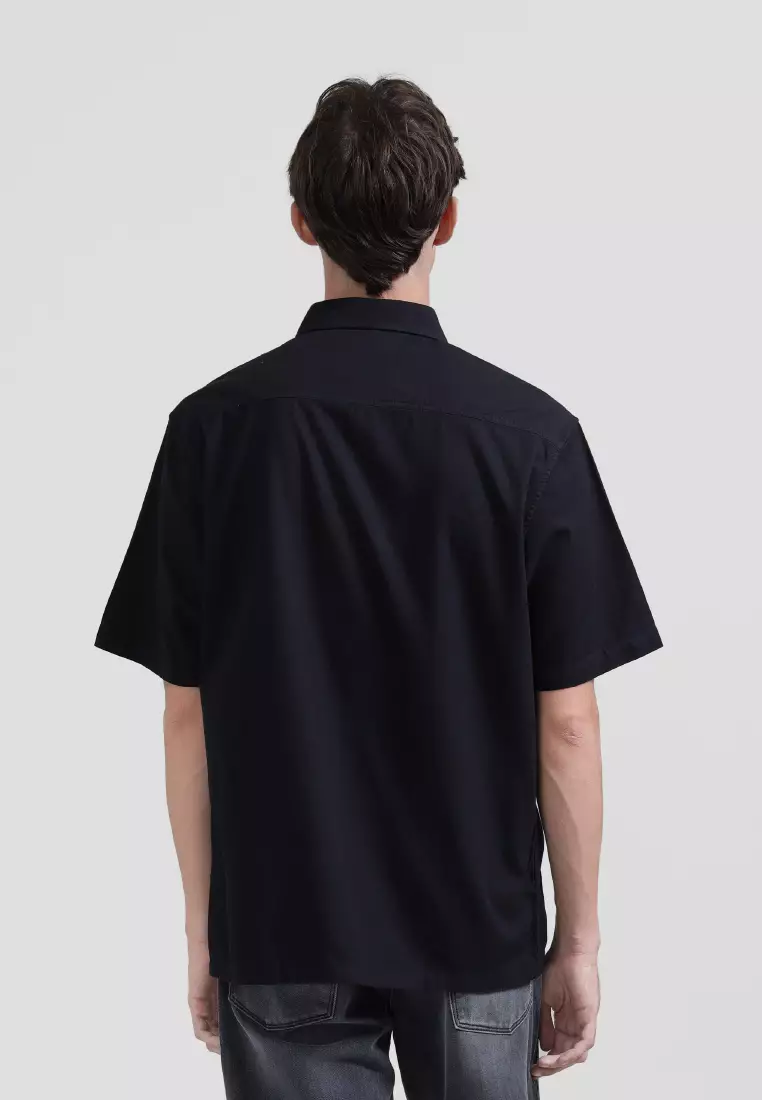Emba Denim - Giorgio Kemeja Pria Relaxed Fit  Black