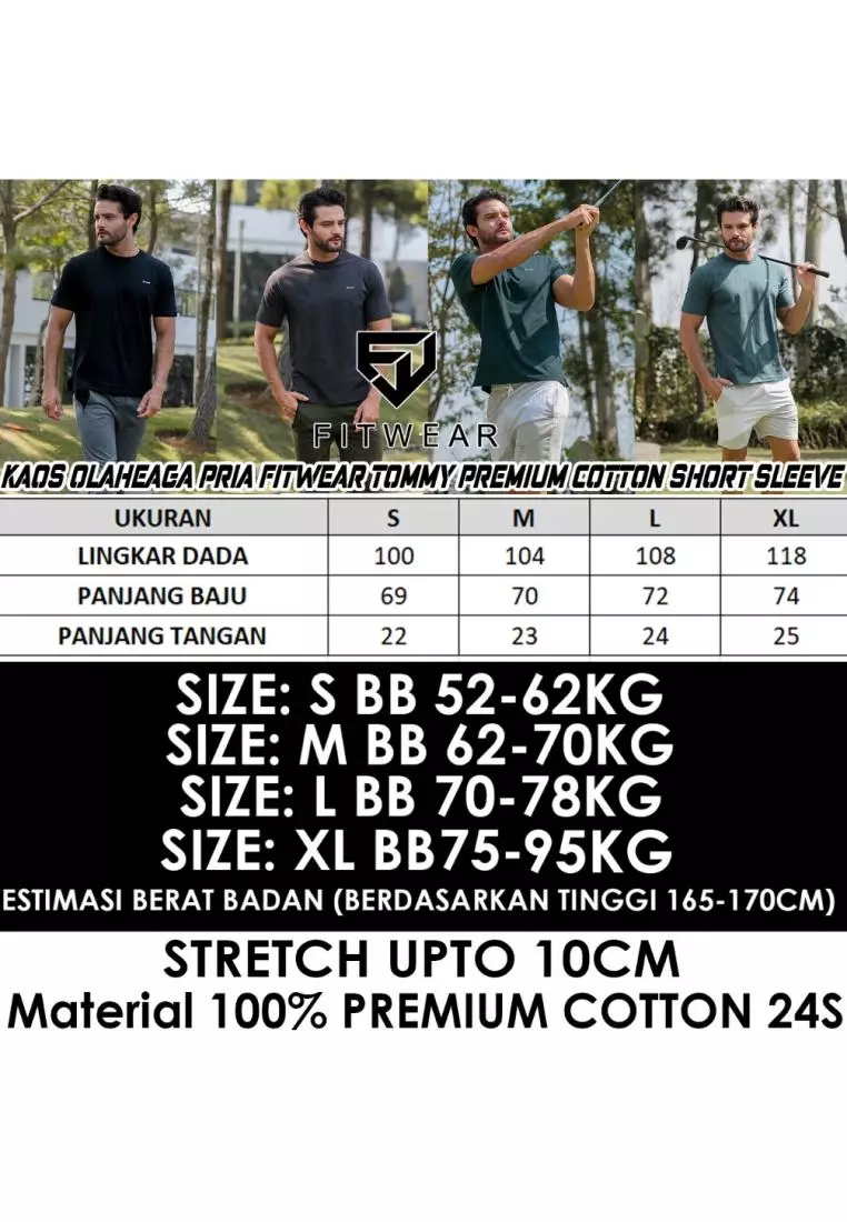 Fitwear - Koas Pria TOMMY PREMIUM COTTON SHORTSLEEVE - DARK TEAL 24S