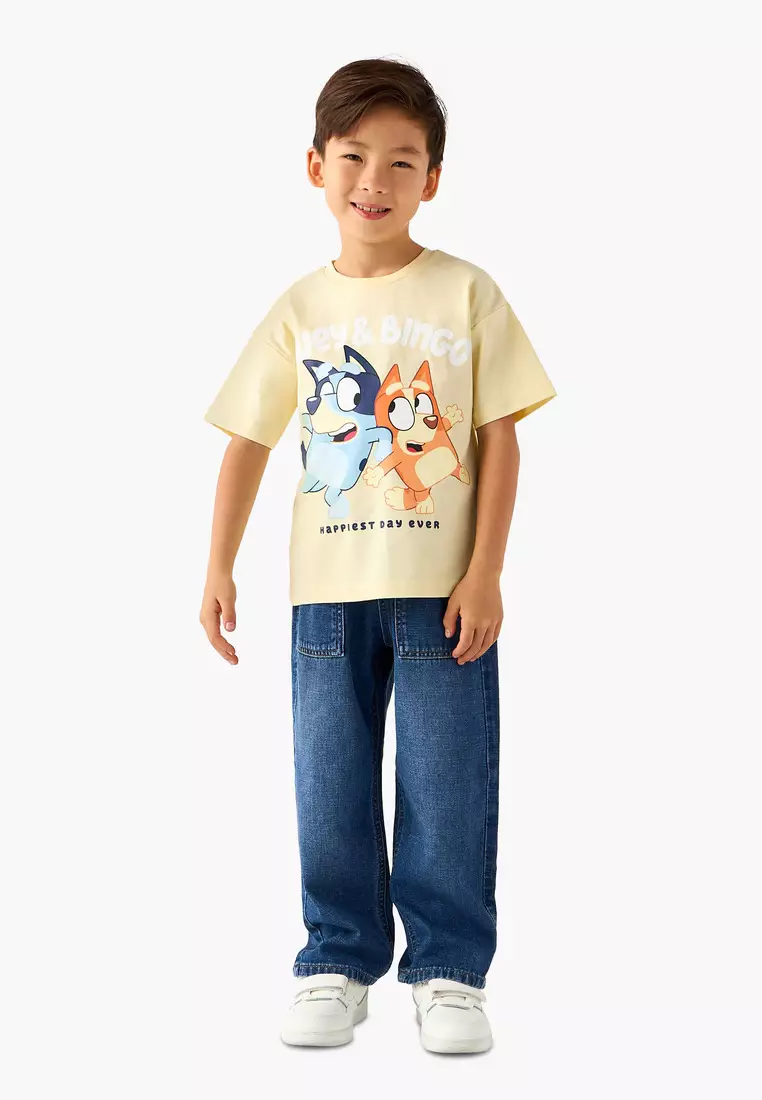 Babyshop Bluey Crew Neck Short Sleeves T-Shirt With Graphic Print