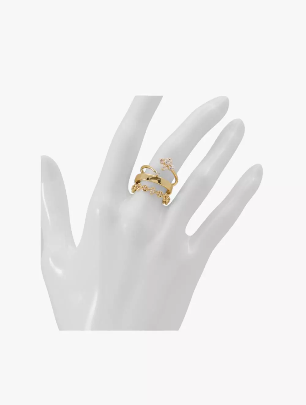 Aldo Alanbury Rings - Gold/Clear Multi