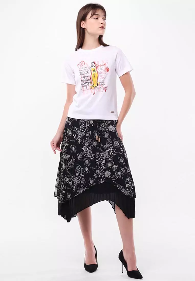 Minimal x Emily in Paris - Margot Graphic Tee - White