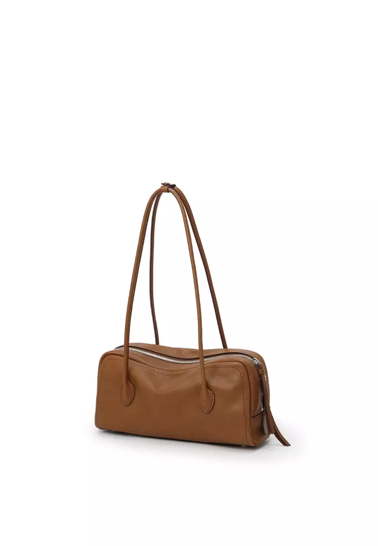 TONA Pocket East West Boston Bag - Caramel