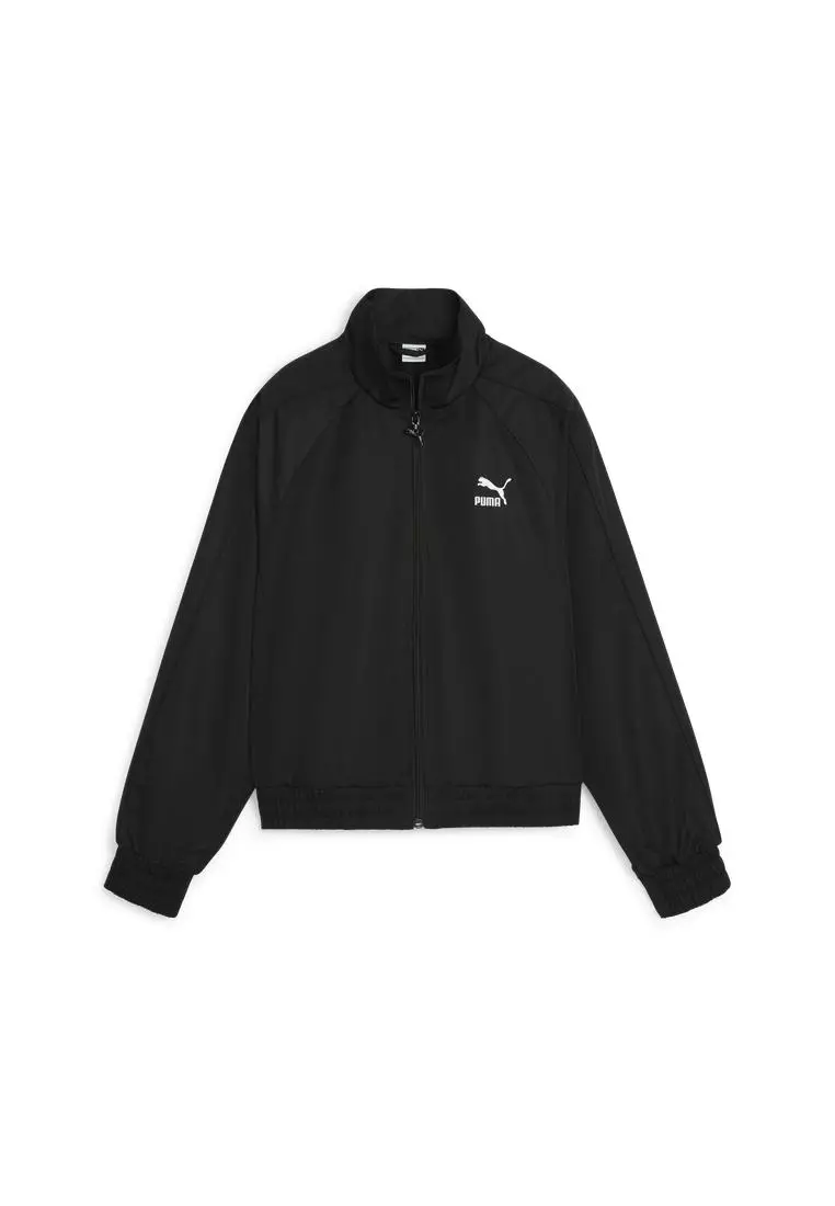 Womens black track jacket best sale