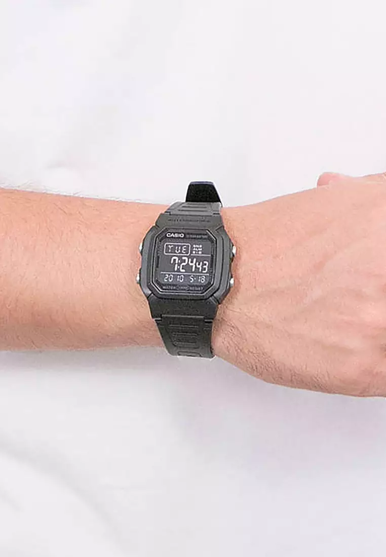 Men's Digital Watch W-800H-1B Black Resin Strap Sport Watch