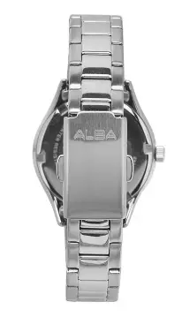 Jam Tangan Wanita Alba AH7EC7 AH7EC7X1 Strap Stainless Steel Silver Color Women Blue Dial Original Garansi Resmi