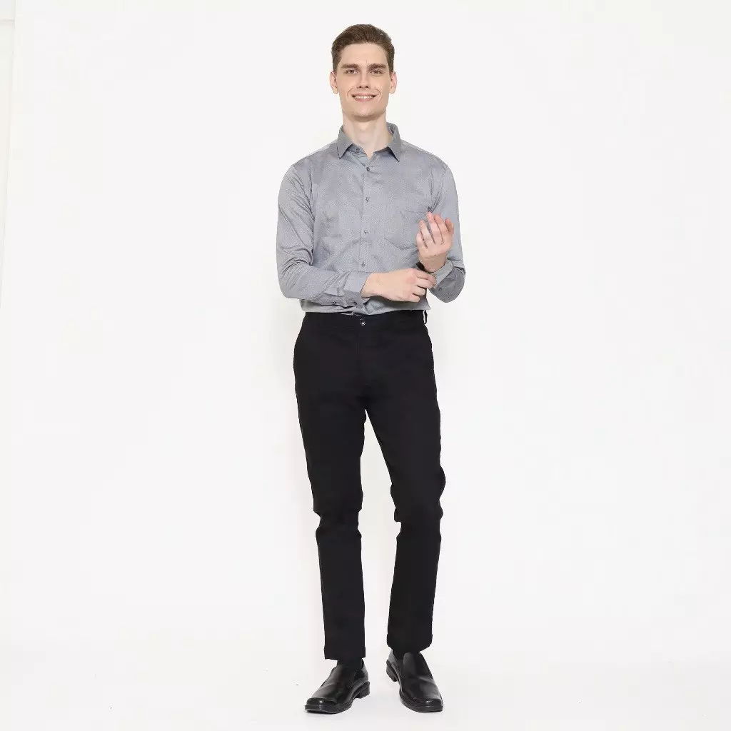 Lawell Celana Chinos Pria Slim Fit – Hitam – Ukuran 28–38 – L.1-CCSF.-G103-CTS