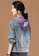 A-IN GIRLS blue and purple Fashion Stitching Hooded Denim Jacket 0D576AA68F4554GS_2