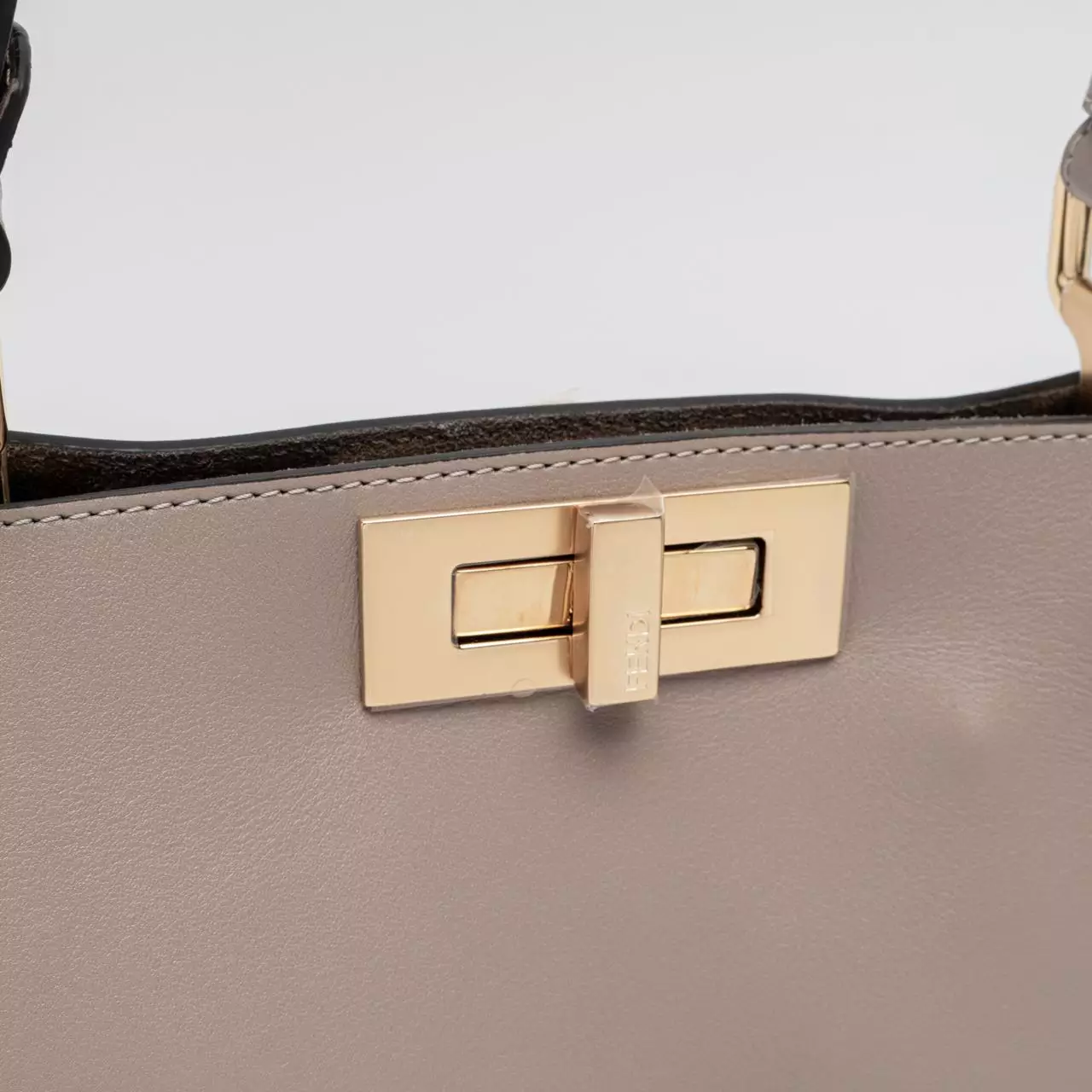 Peekaboo Soft Medium Leather Shoulder Bag Dove Grey