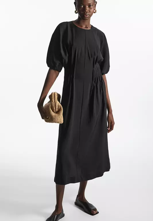 Gathered Midi Dress